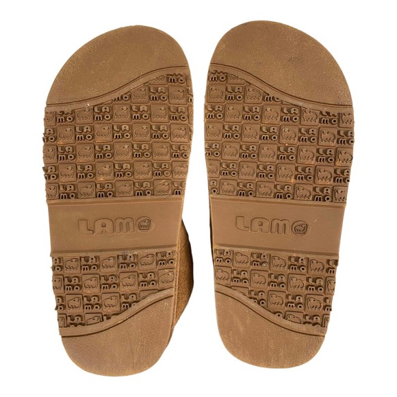 Lamo Open Toe Wrap Suede Slippers Shearling Lined Women's 9 XL Tried on only - Picture 10 of 11